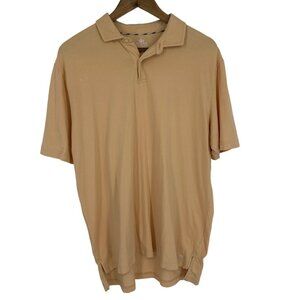 Peter Millar Mens Short Sleeve Seaside Wash Peach Polo Shirt Size M